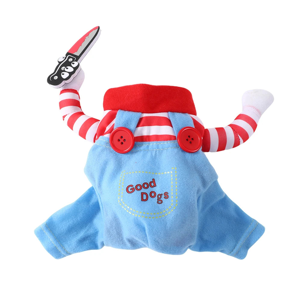 Funny Halloween Dog Costume For Small Medium Dogs Cats Adjustable Puppy Cosplay Party French Bulldog Chihuahua Pet Clothing