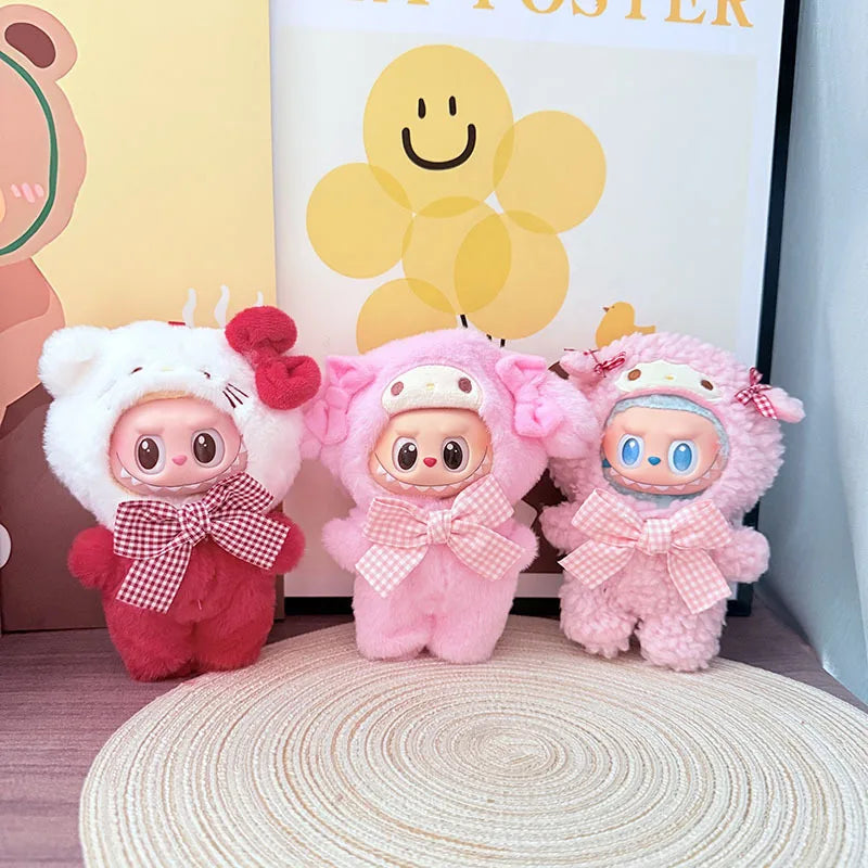 Cute Animals for Labubu Doll Clothing Set Hat 17cm Clothes Shoes Doll DIY Accessories Training Sitting Party Games Toys Gifts