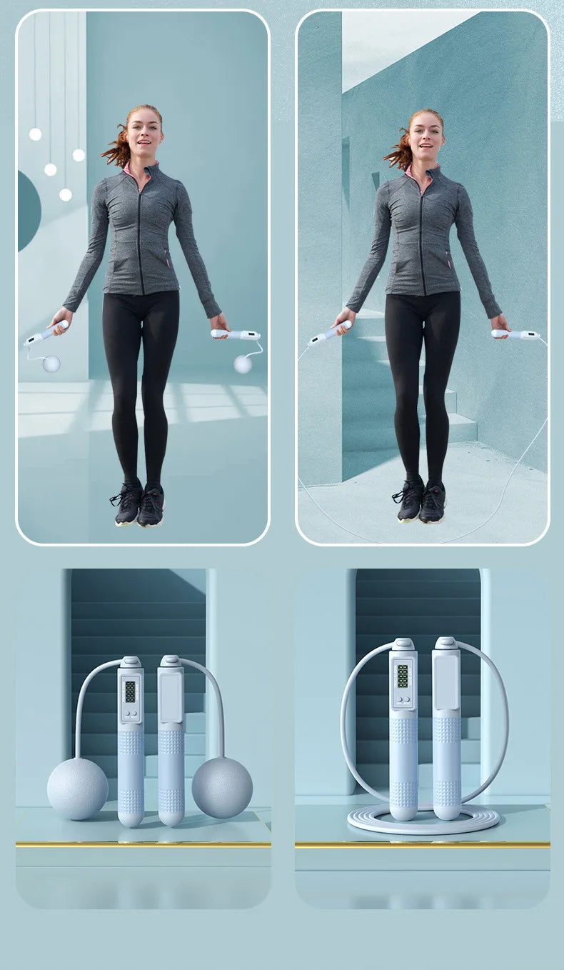 Intelligent Counting Cordless Jump Rope Professional Sports Fitness Adult Student Dual Purpose Jump Rope Sporting Goods