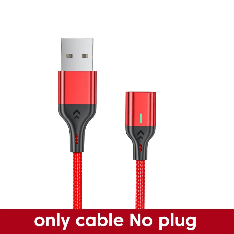 AUFU Magnetic Charge Cable 3A Fast Charging USB Type C Cable Magnet Micro USB Data Charging Wire Mobile Phone for iPhone Xiaomi