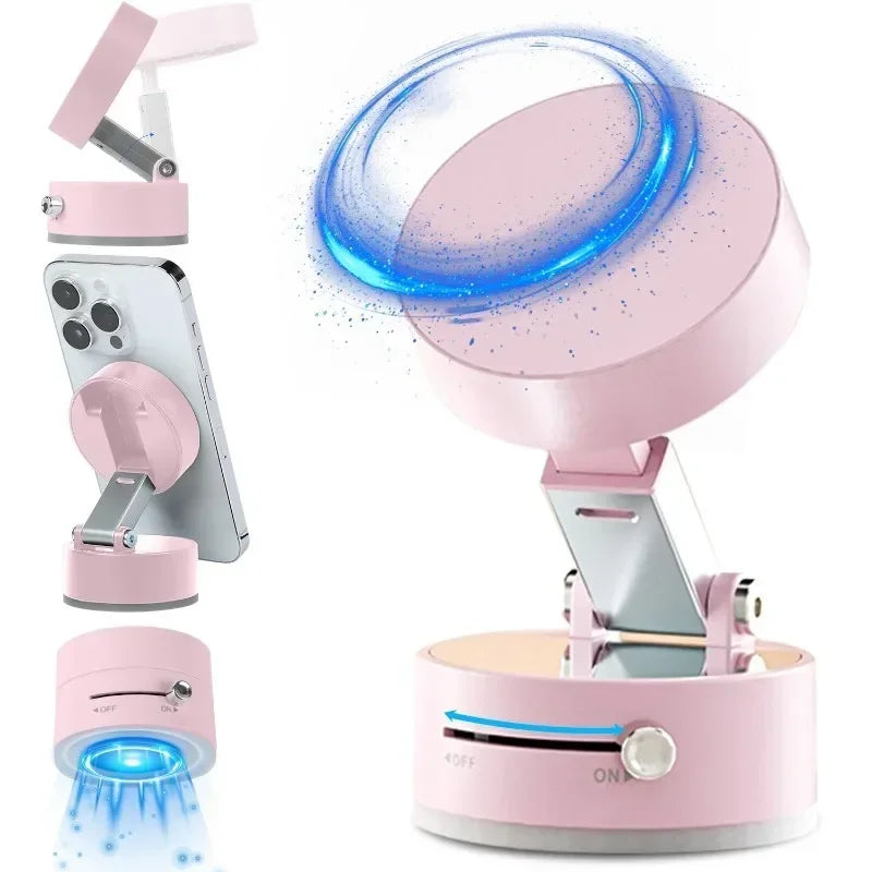 Vacuum Magnetic Suction Cup Folding Swivel Phone Stand 360 Degree Rotation Phone Holder For Iphone Car cell Phone Bracket