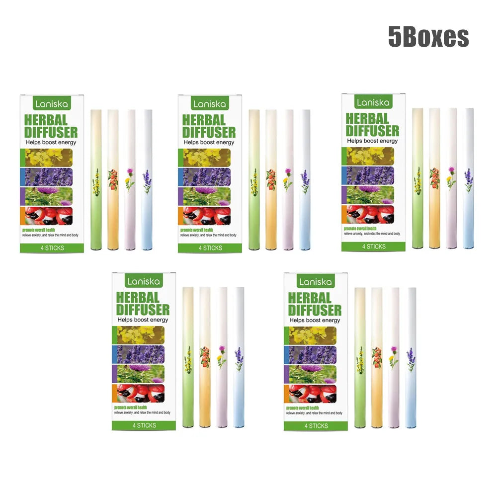 Herbal Diffuser Natural Herbal Energy Bar Lung-Clearing Ingredients Improve Respiratory Health Relieves Fatigue 4bars/Box