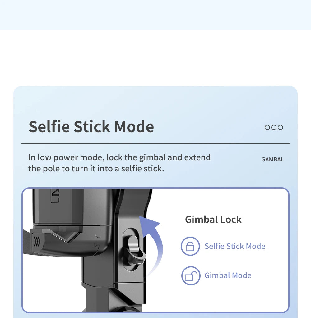 Q18 Desktop Following the shooting Mode Gimbal Stabilizer Selfie Stick Tripod with Fill Light for iPhone Cell Phone Smartphone