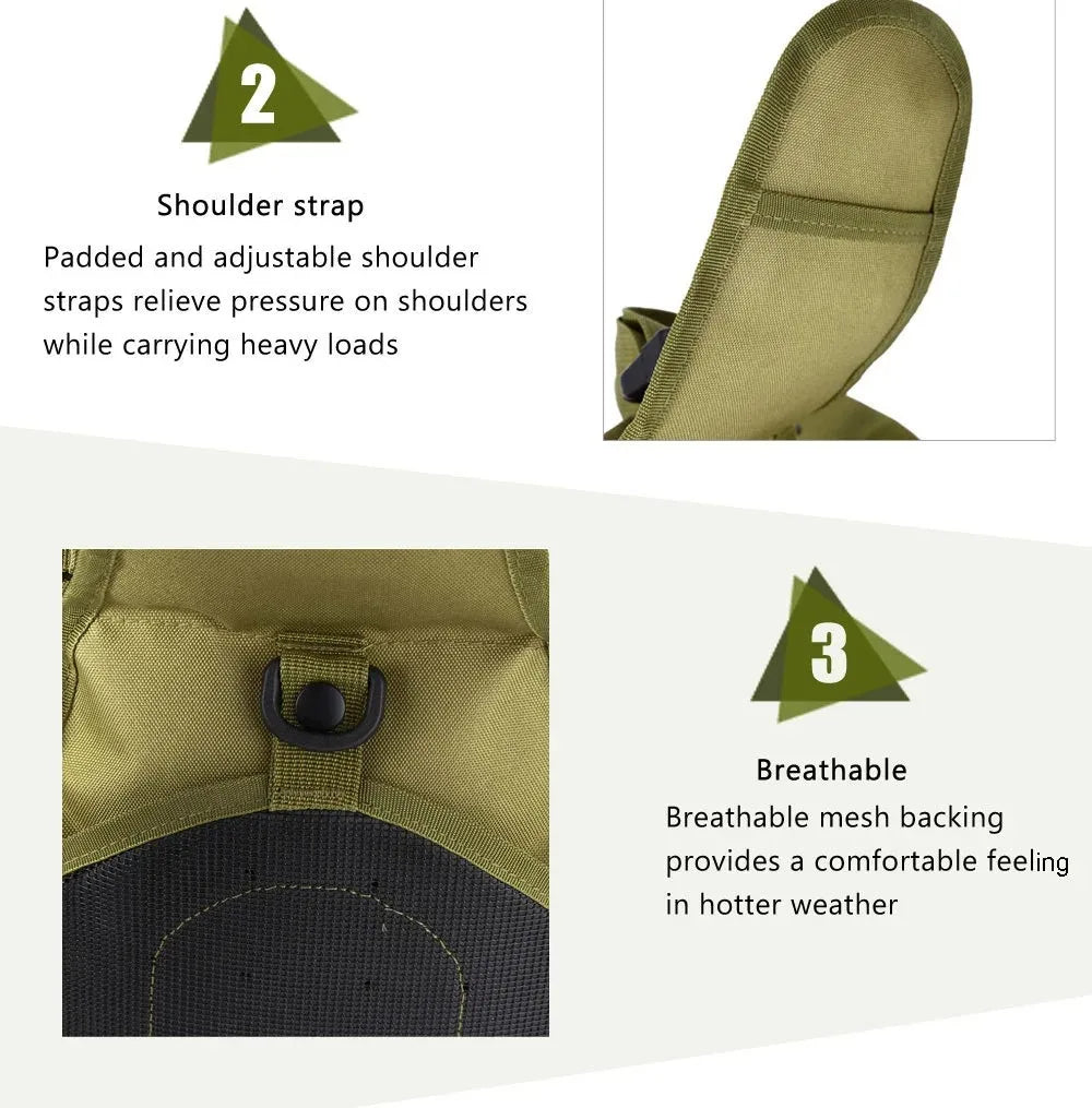 Men's outdoor Chest bag Camouflage Shoulder Bag Sling Backpack 900D Oxford Mountaineering Camping Fishing Trekking