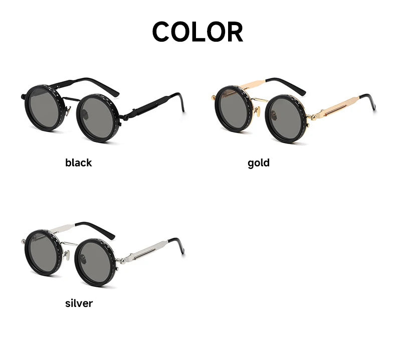 Polarized Round Sunglasses Men ND9 Adjustable Dimming Sun Glasses Women Retro Punk Fishing Eyeglasses Outdoor Shades UV400