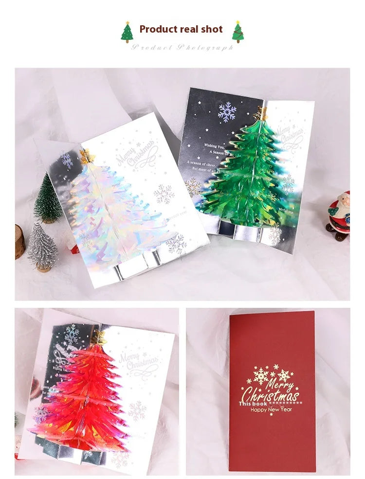 Handmade Christmas Gift Card Creative Design 3D Stereos High-end Blessing Small Thank You Card Festive Party Supply