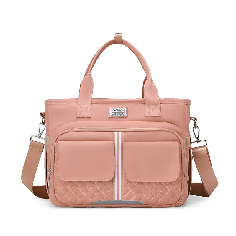 Multifunctional Insulated Picnic Bag Reusable Colorful  large capacity lunch bag with double pockets, portable lunch bag