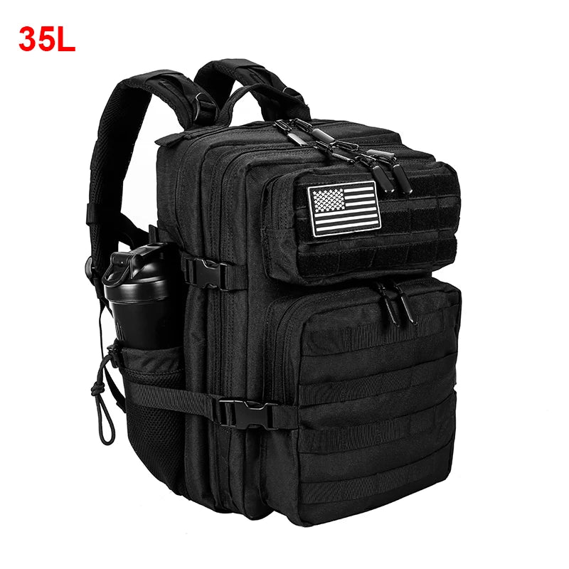 LHI 25L/35L/45L Gym Backapck Tactical Athlete Sports Fitness Bag Exercise Workout Weekend Travel Daypack with Bottle Holder