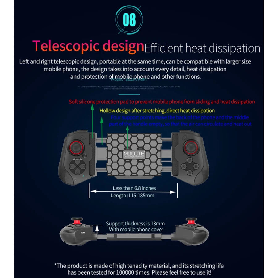 Mobile Controller Pubg For iPhone Android Cell Phone Gamepad Control Bluetooth Joystick Trigger Game Pad Cellphone Smartphone
