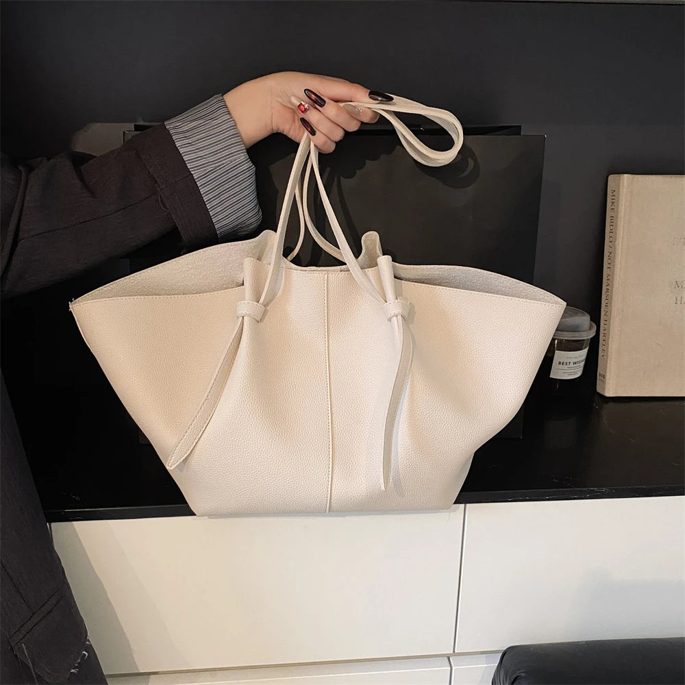 Branded Designer Shoulder Tote Bags For Women Soft PU Leather 2-IN-1 Big Capacity Shopper Tote Set 2025 Luxury Designer Handbags