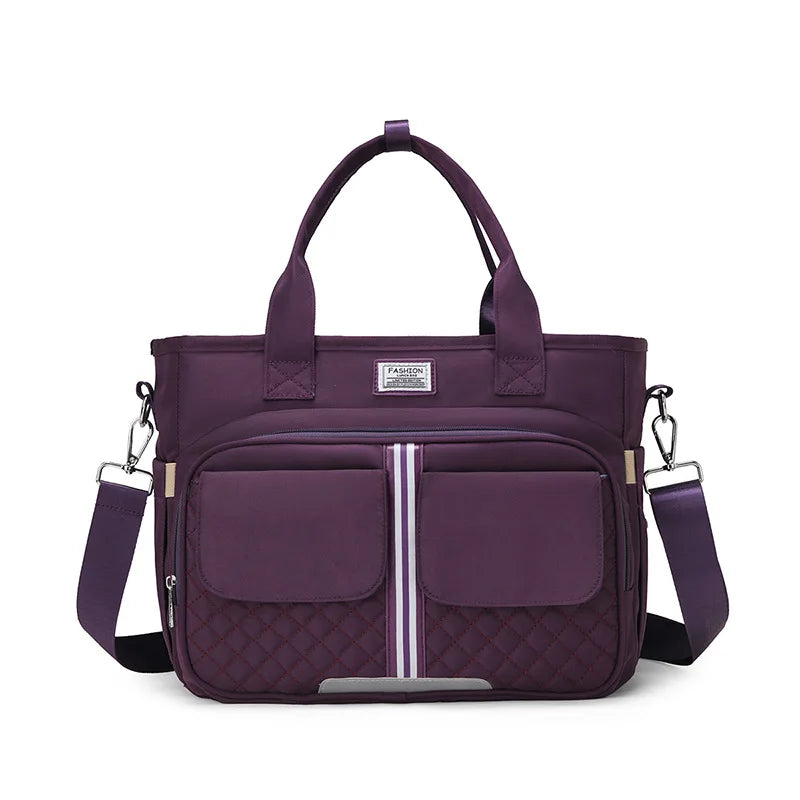 Multifunctional Insulated Picnic Bag Reusable Colorful  large capacity lunch bag with double pockets, portable lunch bag