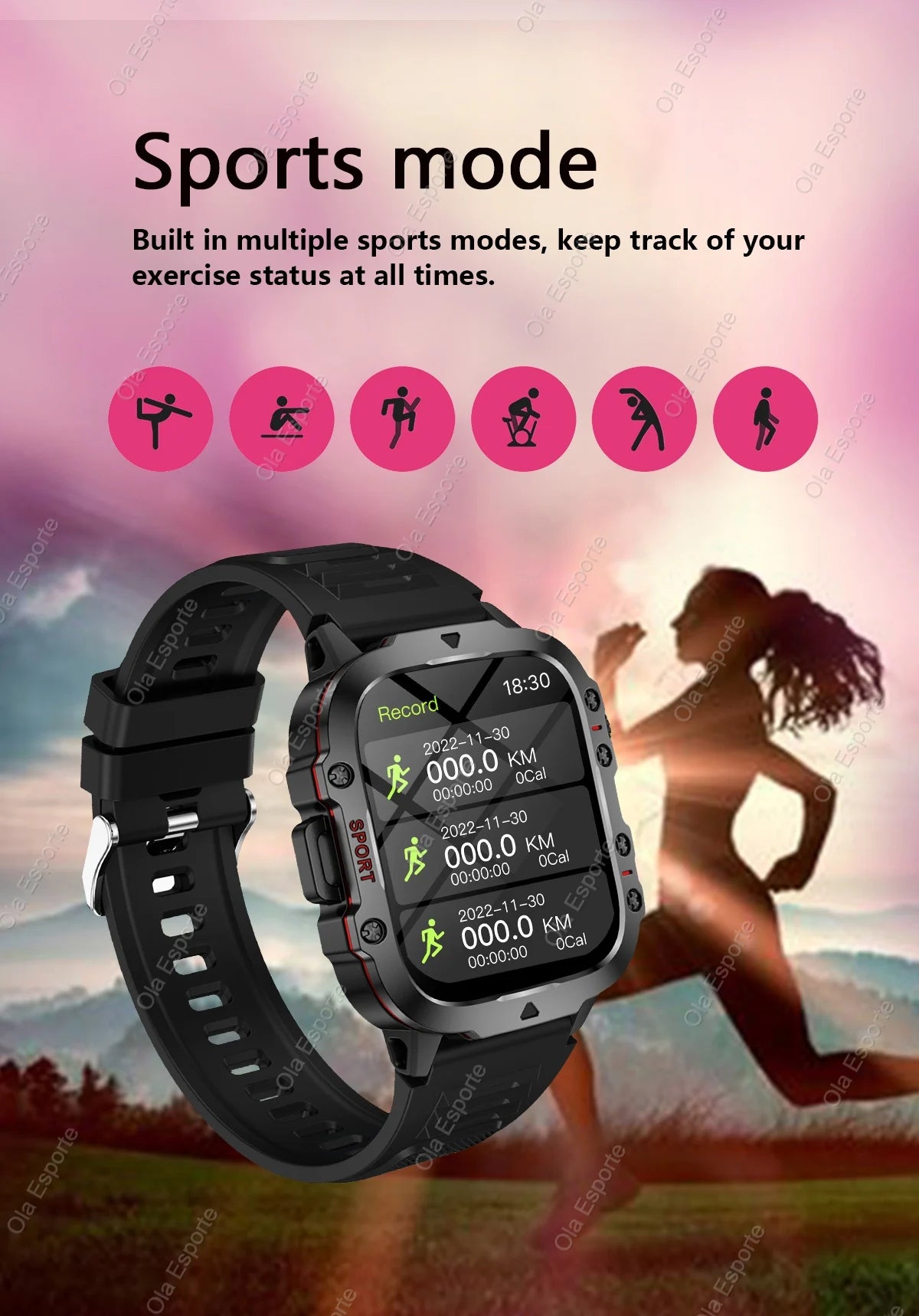 New Military GPS Smartwatch LED Flashlight Fitness IP68 Waterproof Outdoor Sports Tracker Bluetooth Calls Smart Watch Men Women