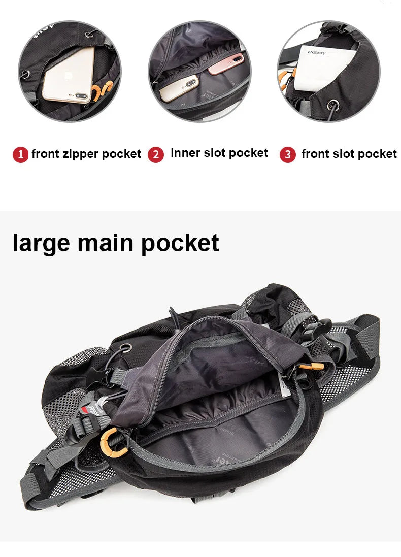 Camping Waist Chest Bag Outdoor Nylon Shoulder Bag Crossbody Travel Cycling Bicycle Riding Running Handbags Climbing Men's Bags