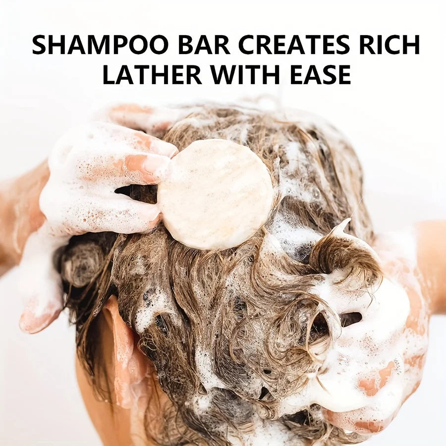 GZE Ginger Shampoo Bar Soap and Turmeric Solid Conditioner Hair Set for Thinning, Lock in Moisture & Shine and Control Frizz.
