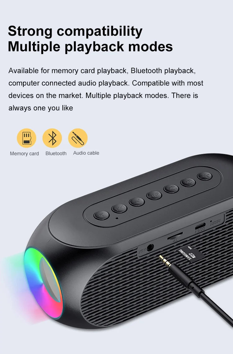 Alarm Clock Radio FM Bluetooth Speaker Portable Subwoofer Caixa De Som Sound Box Music Wireless Mini Woofers Bocina Lamp Column