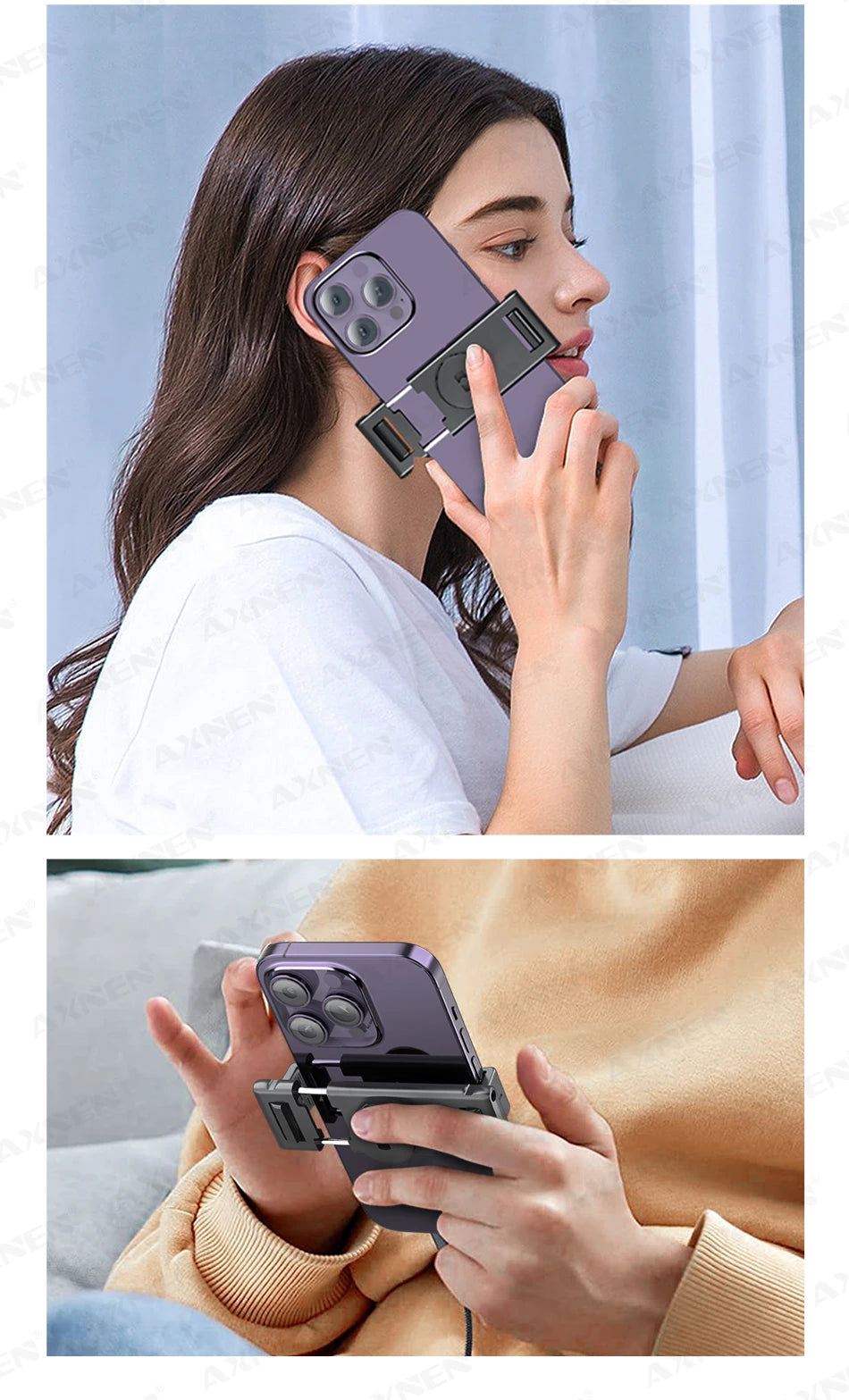 P02 360 Rotation Gimbal Stabilizer, Follow-up Selfie Desktop Face Tracking Gimbal for Tiktok Smartphone Live,with Remote Shutter