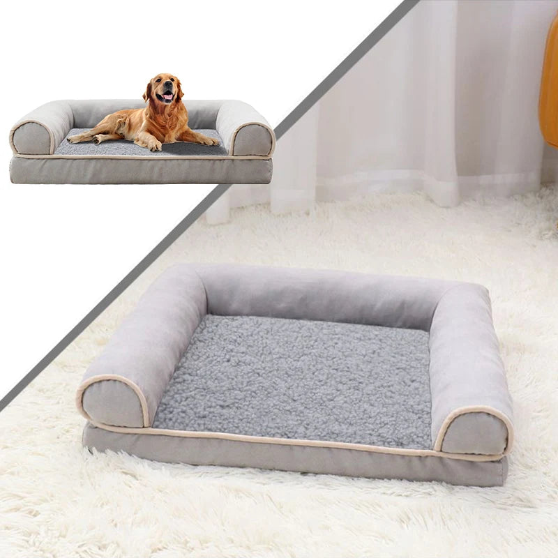 Winter Pet Dog Bed Sofa Deep Sleep Memory Foam Dog Bed Small Medium Large Square Thickened Warm Mat Kennel Dog Products