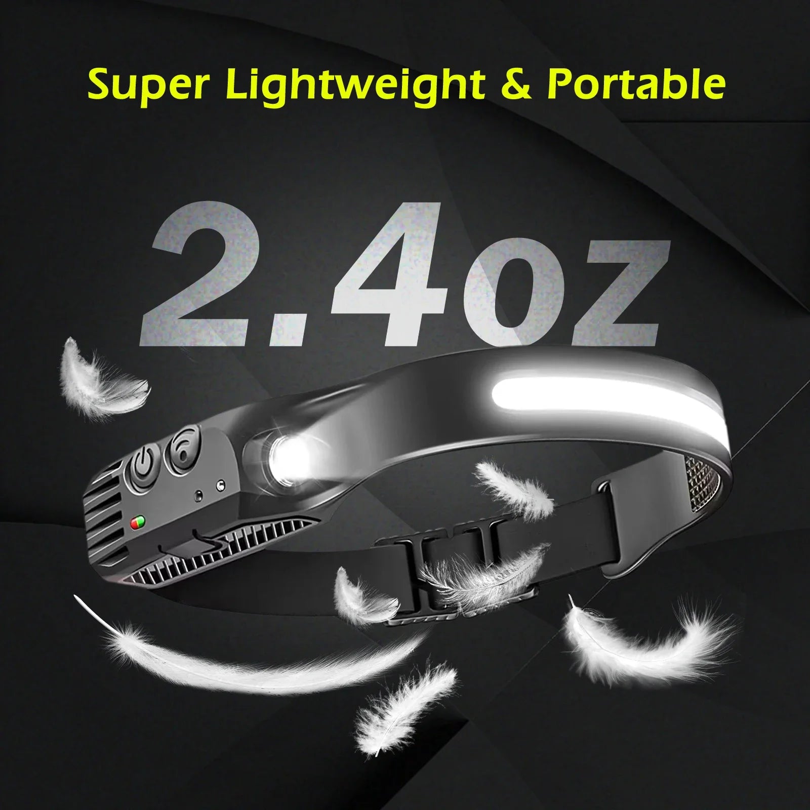 USB Rechargeable LED Sensor Headlamp COB Headlight Head Torch Work Light Waterproof Headlamp for Fishing Camping Lantern