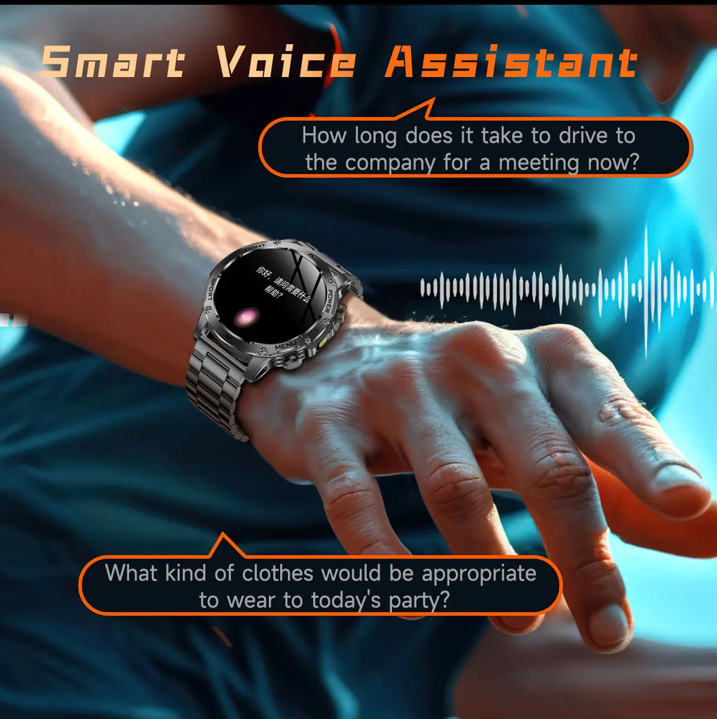 2025 1000mAh Super Capacity Battery Adult Men Smart Watch 1.7-inch Large Screen Bluetooth Call IP68 Waterproof SmartWatch Sports