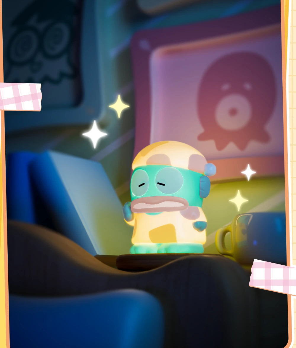 Genuine Sanrio Hangyodon Life Diary Series Light Night Blind Box Toys Anime Hangyodon Ugly Fish Girls Room Night Lamp Decor Gift