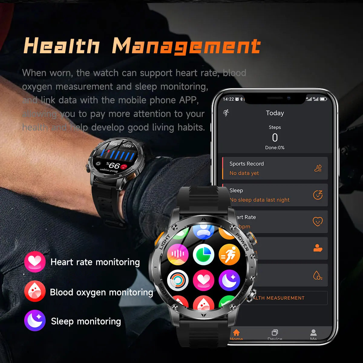 2025 1000mAh Super Capacity Battery Adult Men Smart Watch 1.7-inch Large Screen Bluetooth Call IP68 Waterproof SmartWatch Sports