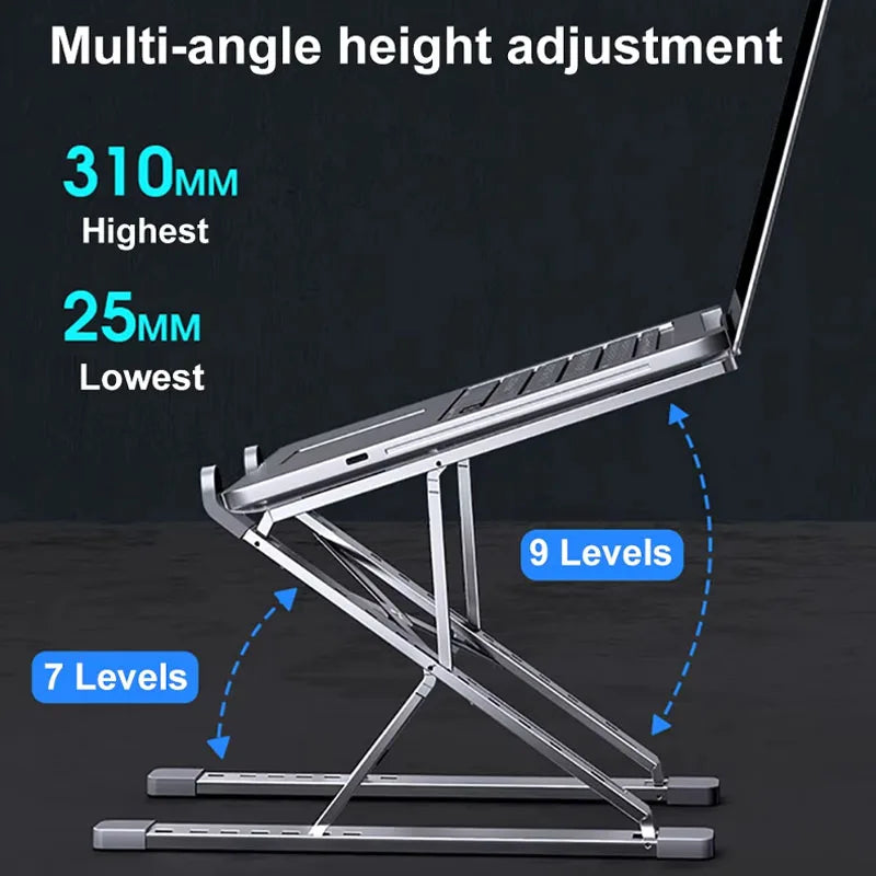 Laptop Aluminum Alloy Stand Ergonomic Foldabl Desktop Stand Flat Stand Mobile Phone Stand Laptop Radiator Portable Foldabl Stand