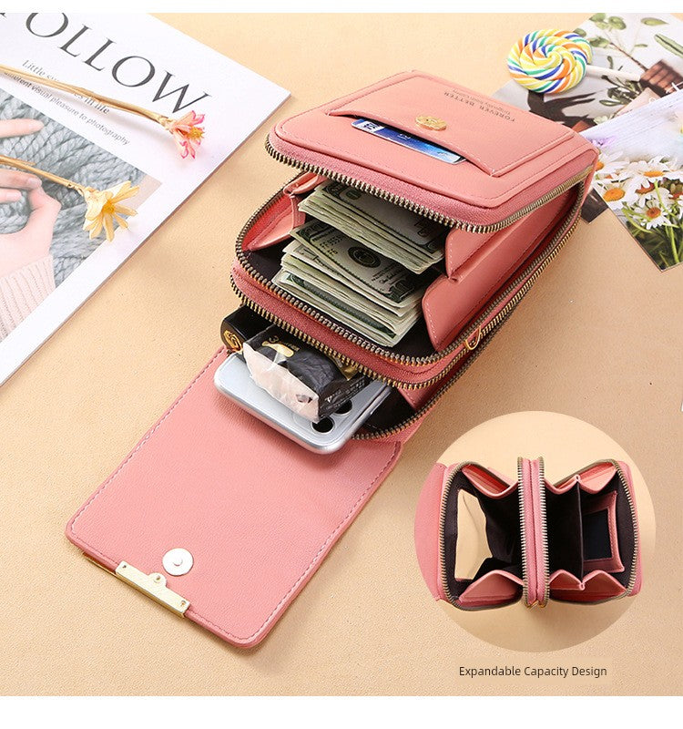 2025 New Arrival Ladies Phone Bag Touch Screen Can Hold Change Card Large Capacity High-End Crossbody Small Shoulder Bag