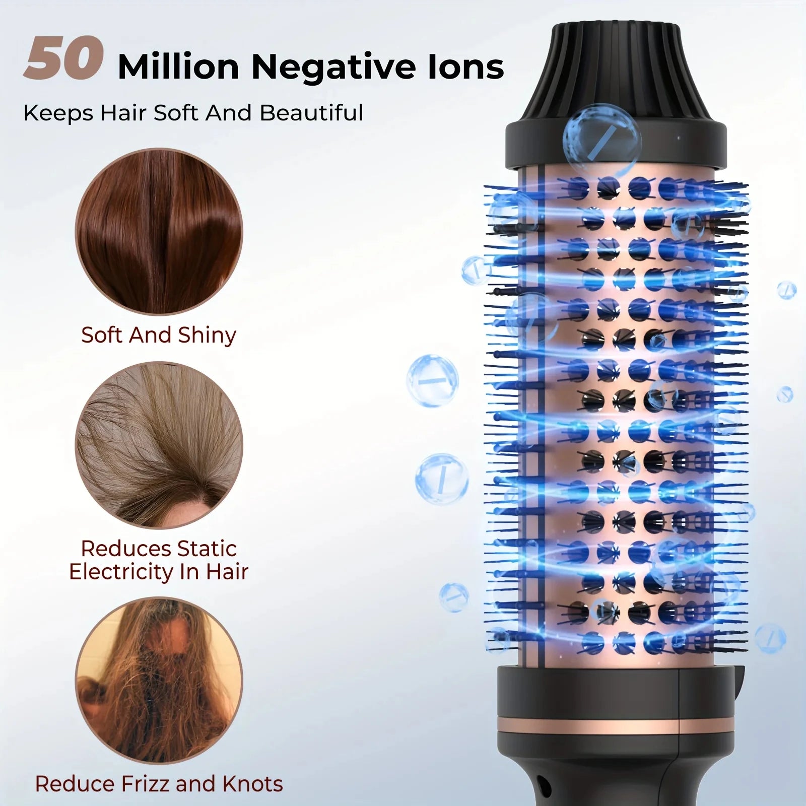 Valentine Gift Hair Curler Straightener Electric Hair Brushes Hot Comb Professional Curling Iron Heated Anti-Scald Thermal Brush