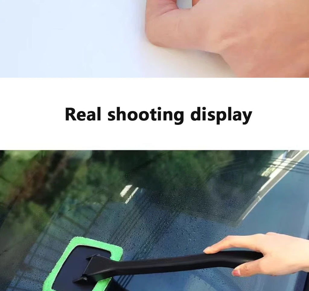 Car Window Cleaner Brush Auto Interior Glass Wash Wiper Multi Functional Household Glass Cleaning Brush  Reusable Cloth Pad