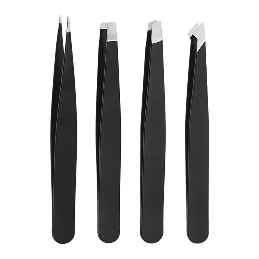 4pcs Set Professional Eyebrow Hair Removal Splinter Tweezers Set Perfect For Very Effortless and Relaxed to Remove