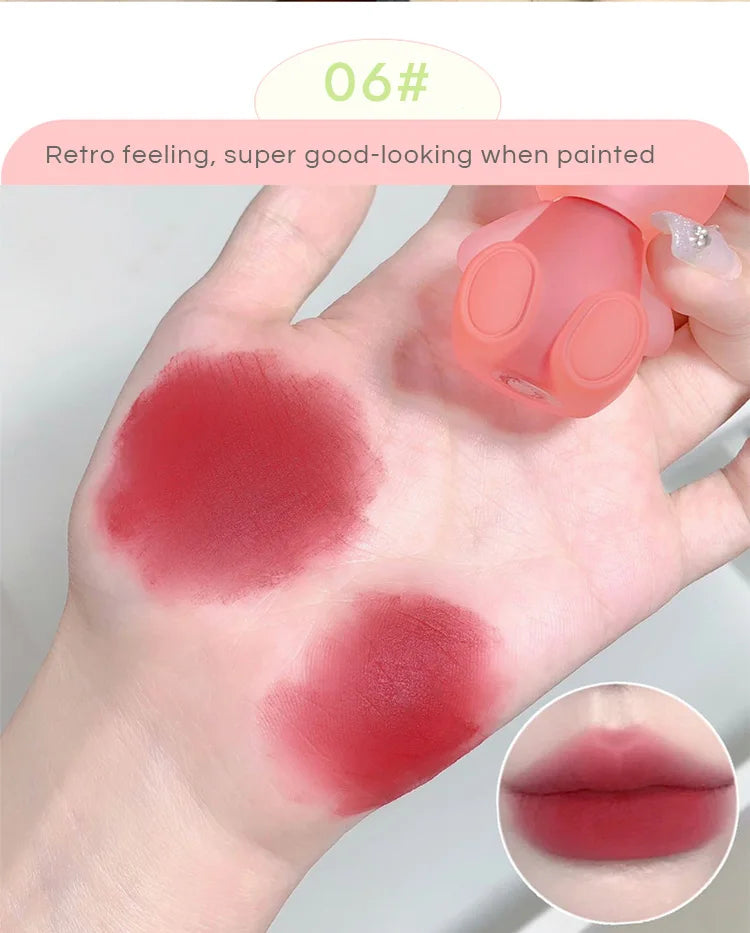 Gege Bear Rabbit Lip Glaze, Matte Velvet Lip Clay
