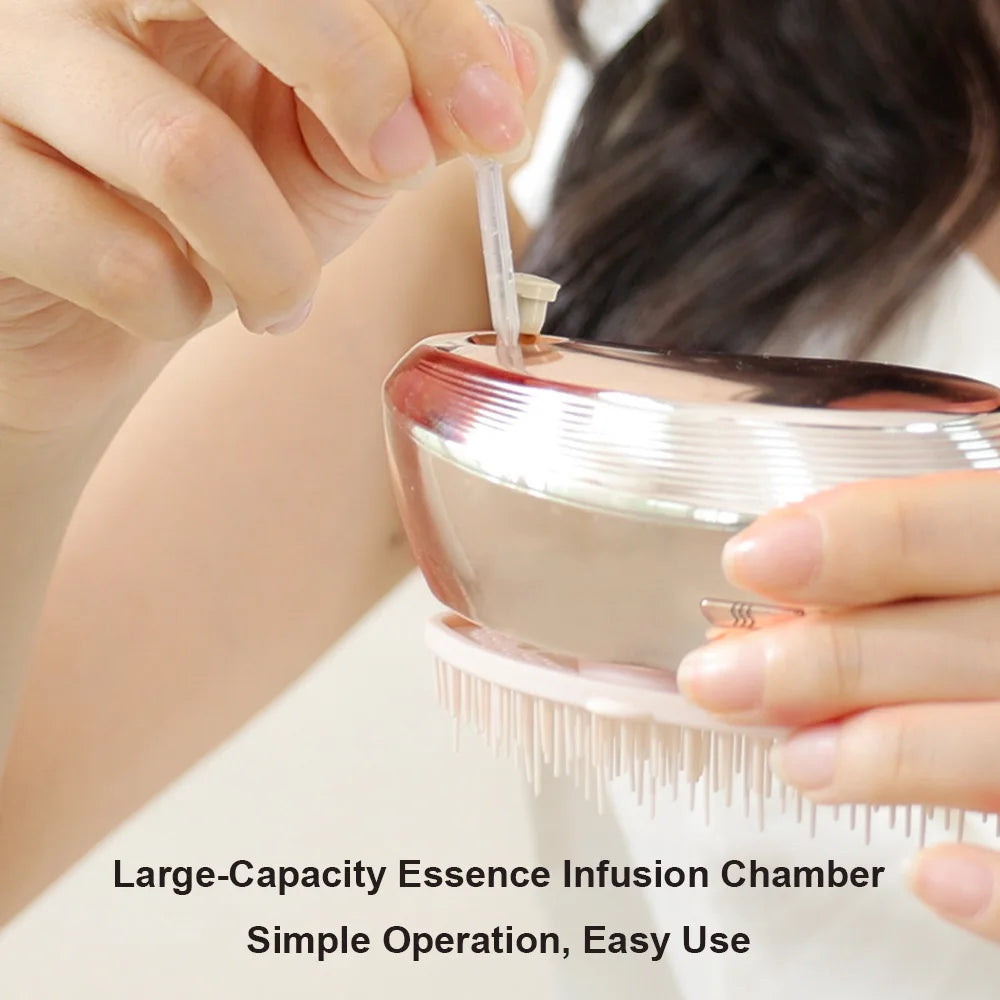 Massage Comb Electric Spray Massager Essential Oil Hair Growth Vibration Atomized Anti Hair Loss Scalp Portable Care Tools