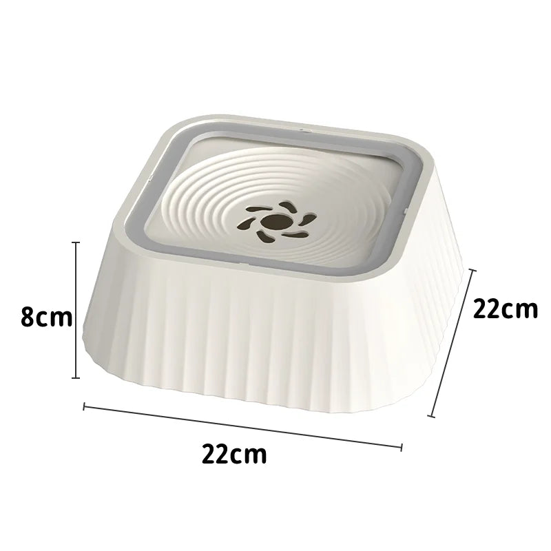 Pet filter bowl, non-wet mouth pet bowl, floating, suspended, anti-knock over, cat and dog drinking water pet bowl