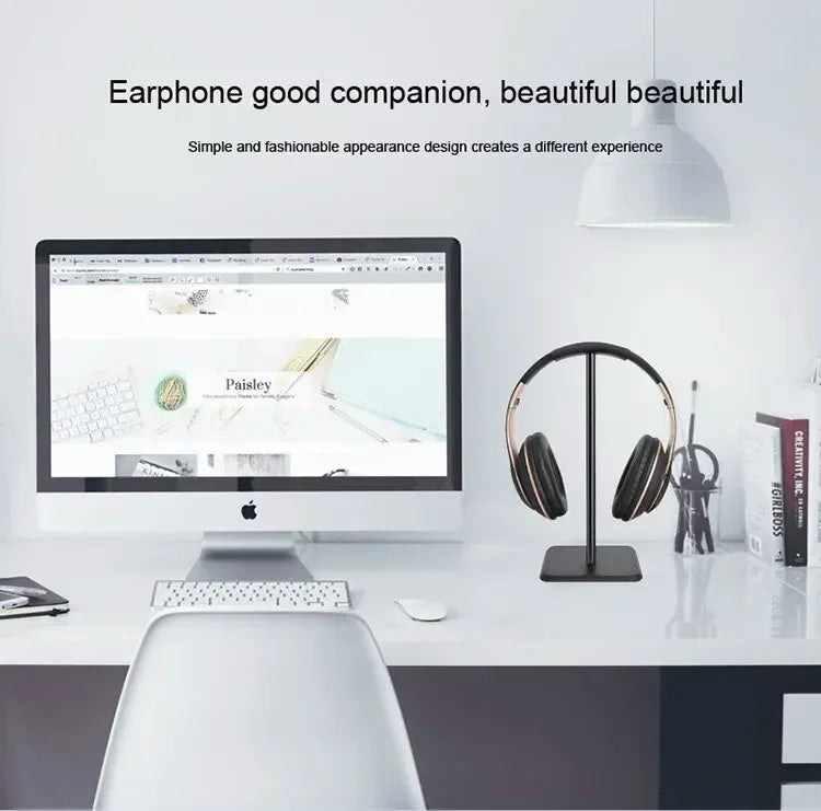 VIKEFON Head-Mounted Headphone Stand Stylish Detachable Headset Holder For Airpods Max Beats Bose Sennheiser Display Stand