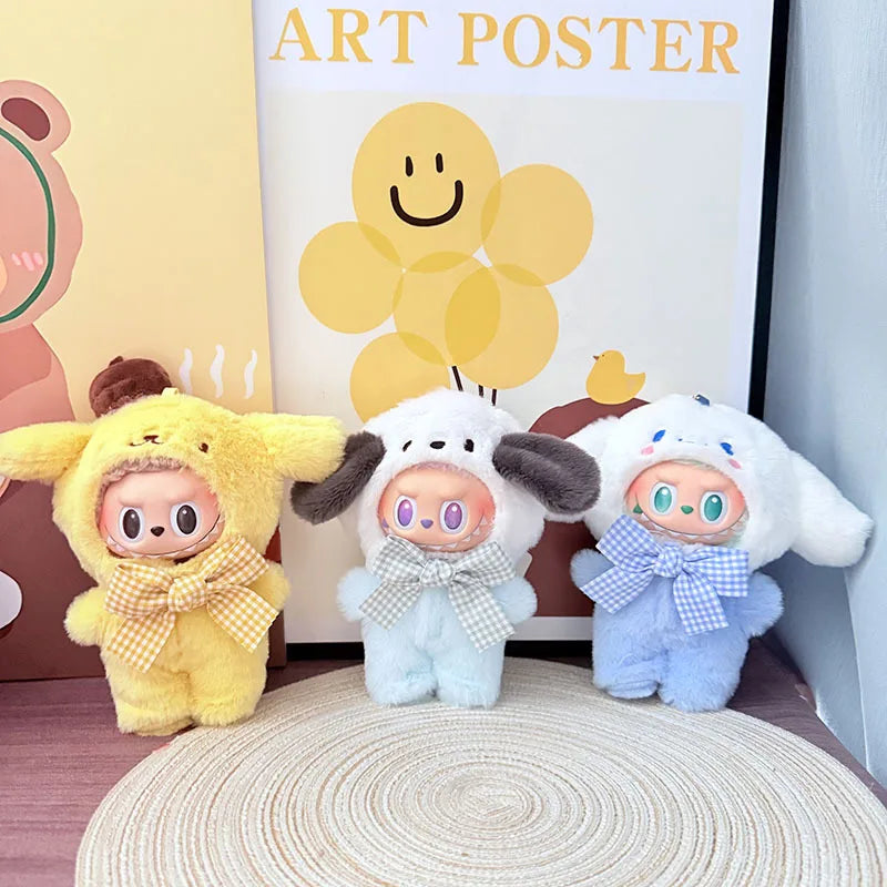 Cute Animals for Labubu Doll Clothing Set Hat 17cm Clothes Shoes Doll DIY Accessories Training Sitting Party Games Toys Gifts