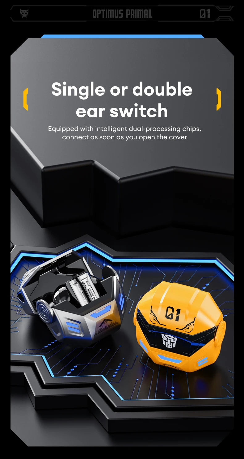 TRANSFORMERS TF-T36 Wireless Earphones Noise Reduction HD Call  Bluetooth Headphone Dual Mode HiFi Surround Sound Headset Choice