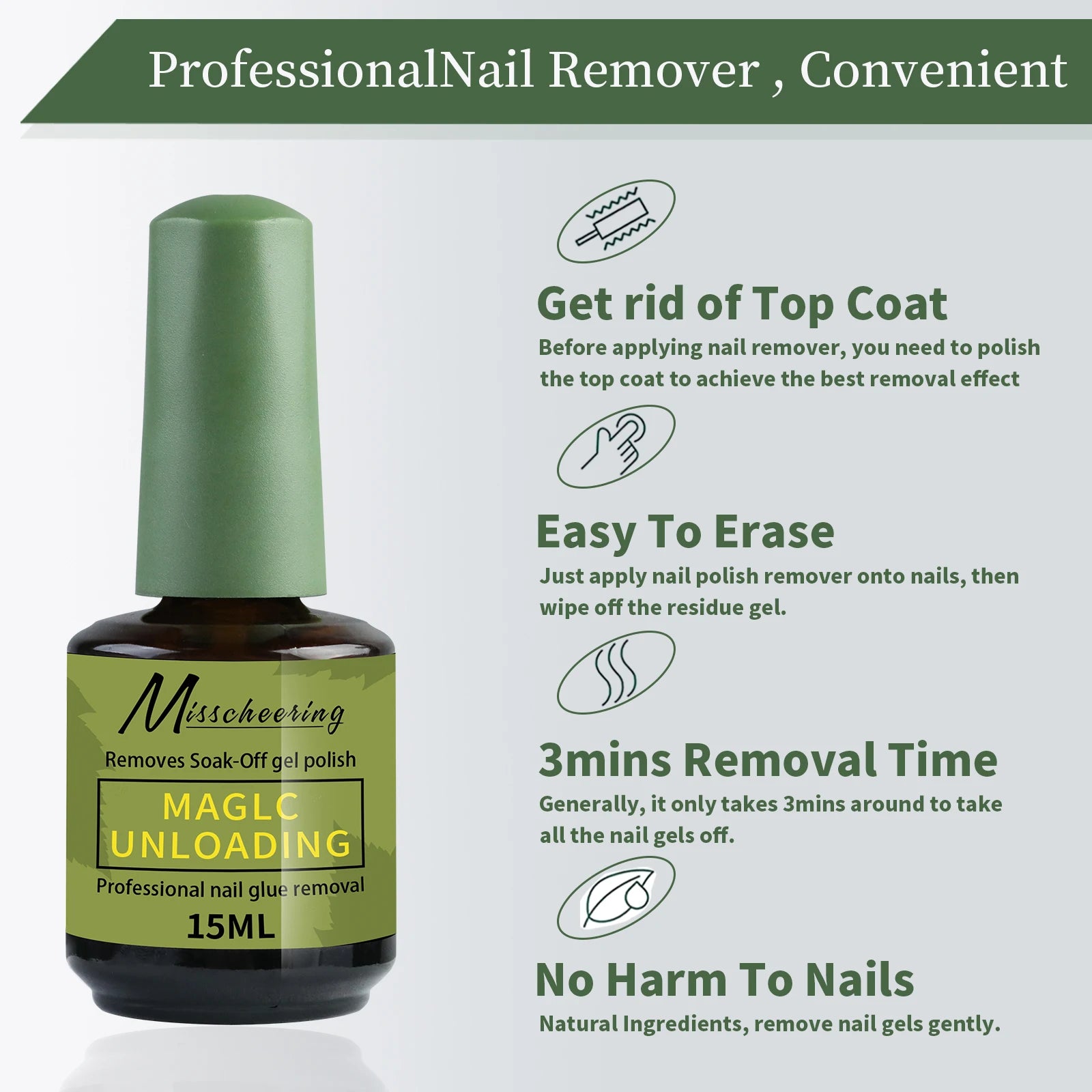 15ml Magic Fast Nail Gel Polish Remover