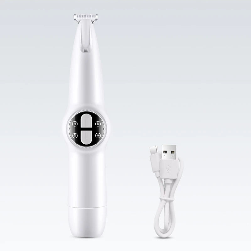 Pet electric clipper with LED lights, foot hair trimmer, professional dog and cat care products, USB rechargeable nail clippers