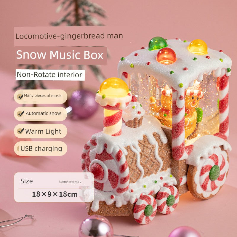 Christmas Tree Decoration Scene Decoration Decoration Elderly Snowflake Desktop Small Night Lamp Kids Gift Decoration Atmosphere