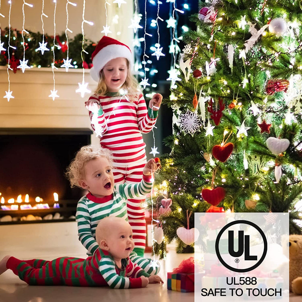 Christmas Decoration Lights Outdoor 20m 864 LED Street Garlands Icicle Lights Outdoor Waterproof Curtain Fairy String Light