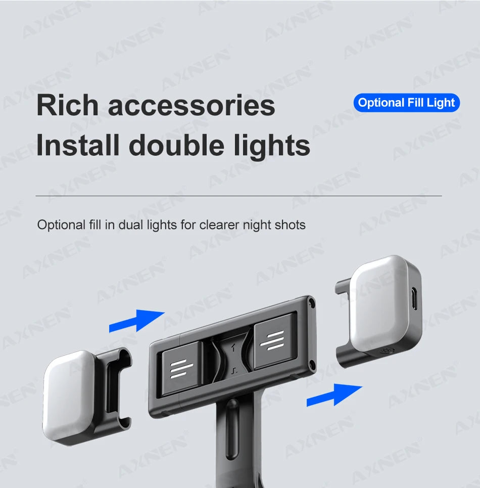 P02 360 Rotation Gimbal Stabilizer, Follow-up Selfie Desktop Face Tracking Gimbal for Tiktok Smartphone Live,with Remote Shutter