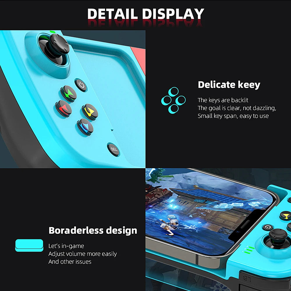 Cell Phone Gamepad Joystick For iPhone Android Control Bluetooth Controller Trigger Pubg Mobile Game Pad Gaming Cellphone Mando