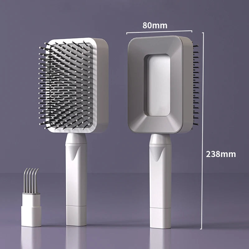 Central Airbag Hair Comb Self Cleaning Detangling Hair Brush For  Women Smooth Anti-Static Scalp Massage Hairbrush Dropshipping