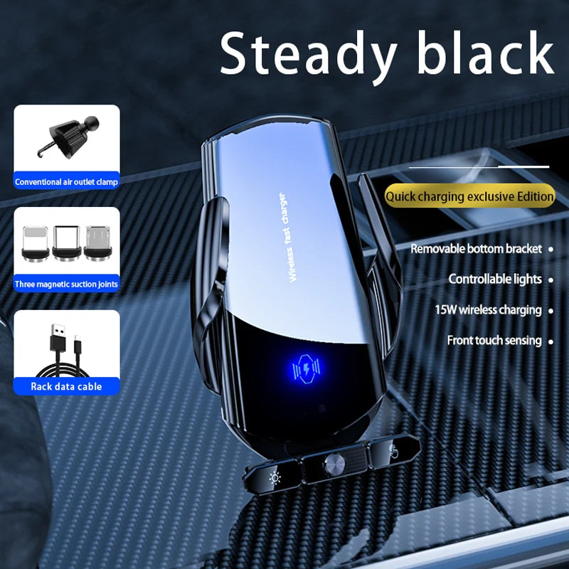 Car Magnetic Cell Phone Holder wireless charger Mobile Phone Stand in Car GPS Support 360° Rotatable Mount For iPhone 14 Xiaomi