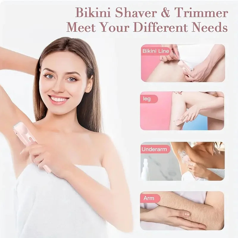 2-in-1 dual head women's electric shaver, women's electric hair clipper, women's electric trimmer, ideal New Year gift