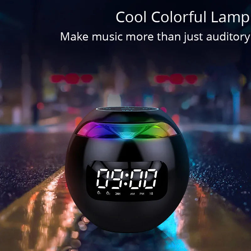 G90 New Clock Colorful Bluetooth Speaker Mini Portable Household Ball Card Lock and Load Spray Bluetooth Speaker