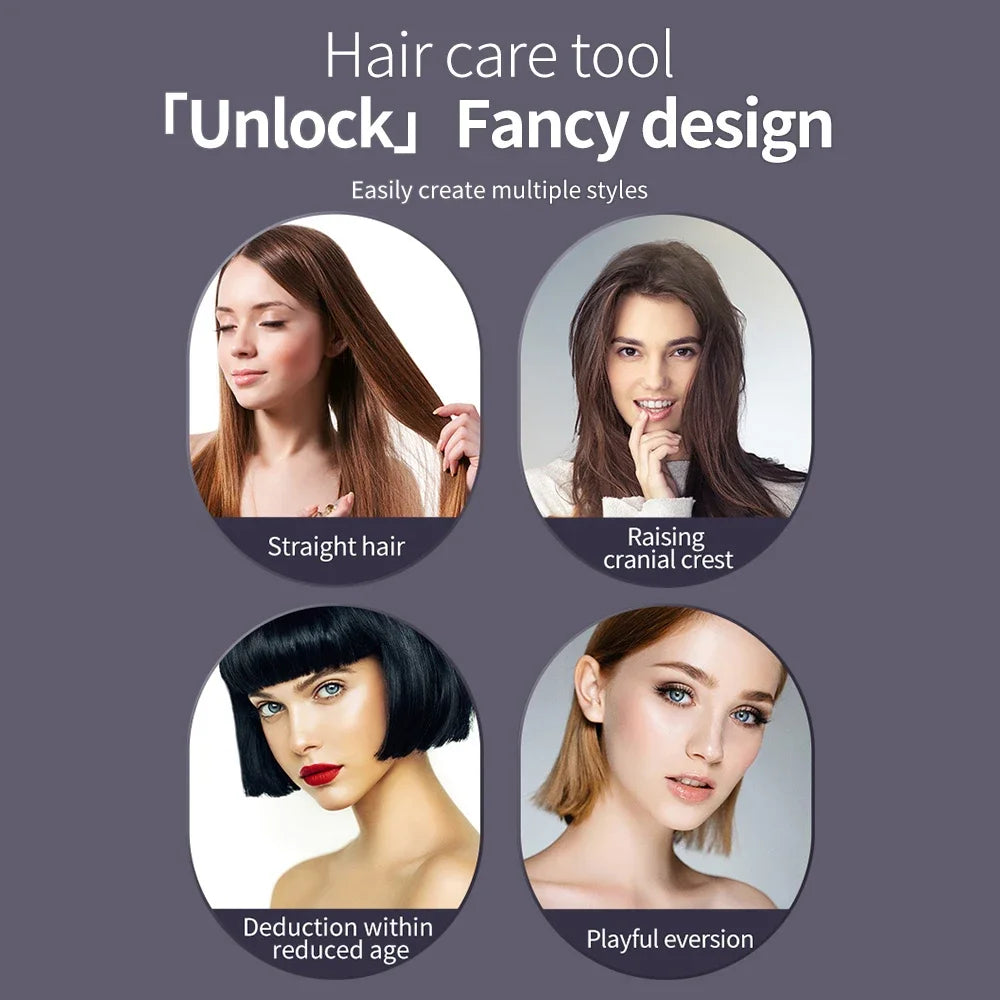 NEW Electric Ceramic Heating Straight Hair Comb Wireless Portable Negative Ion Styling Tool Rechargeable USB Straightening Brush