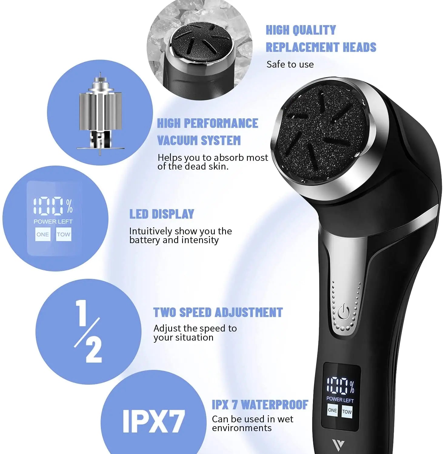 Pedicure Machine Callus Remover Pedicure Tools Professional Foot Dead Skin Remover Foot Grinder Electric Foot Grinder Elec