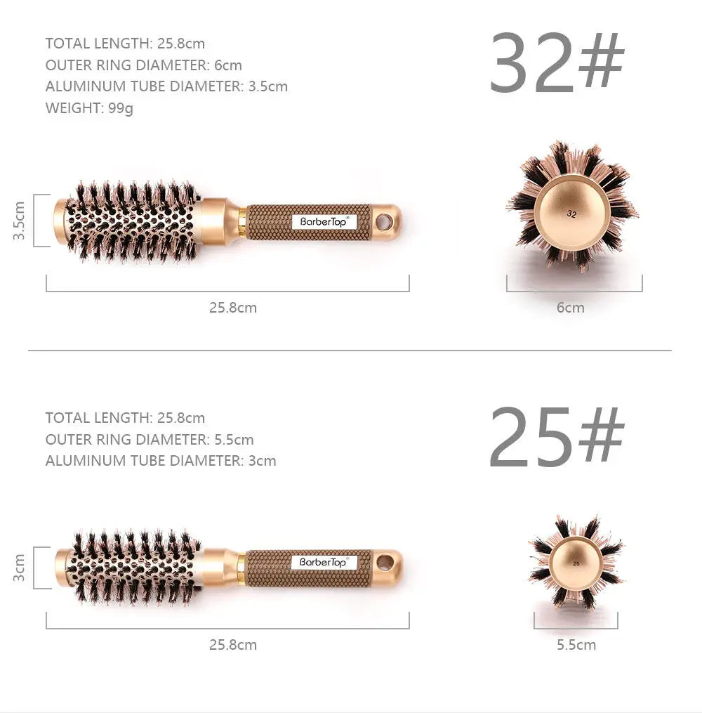 Pro Salon Hairdressing Comb Women's Curling Hairbrush Cylindrical Hairdresser Brushes Barbershop Styling Tool Accessories Tools