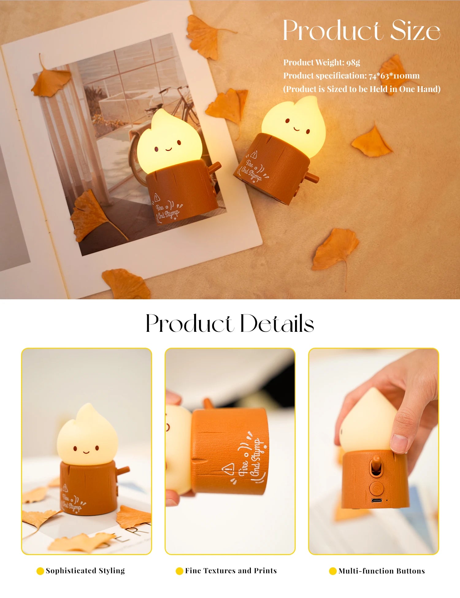 Flameless Candles Night Light Cute Sleeping Nightlights Dimmable 2 Lighting Modes Bedside Lamp For Kid Bedroom